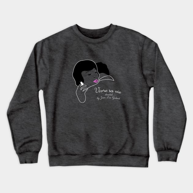 Vivre sa vie french new wave fan art minimalist artwork Anna Karina Jean Luc Godard Crewneck Sweatshirt by Rozbud